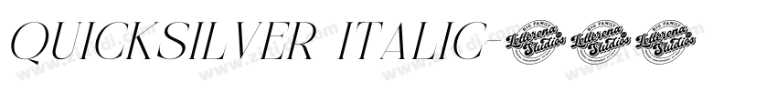 Quicksilver Italic字体转换 Quicksilver Italic字体转换
